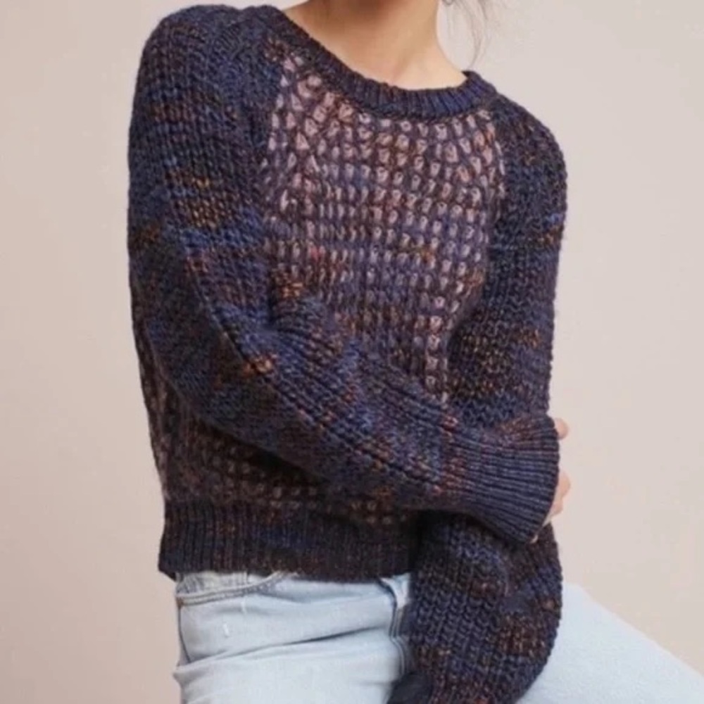 Anthropologie Moth Hillwalk Italian Wool Sweater